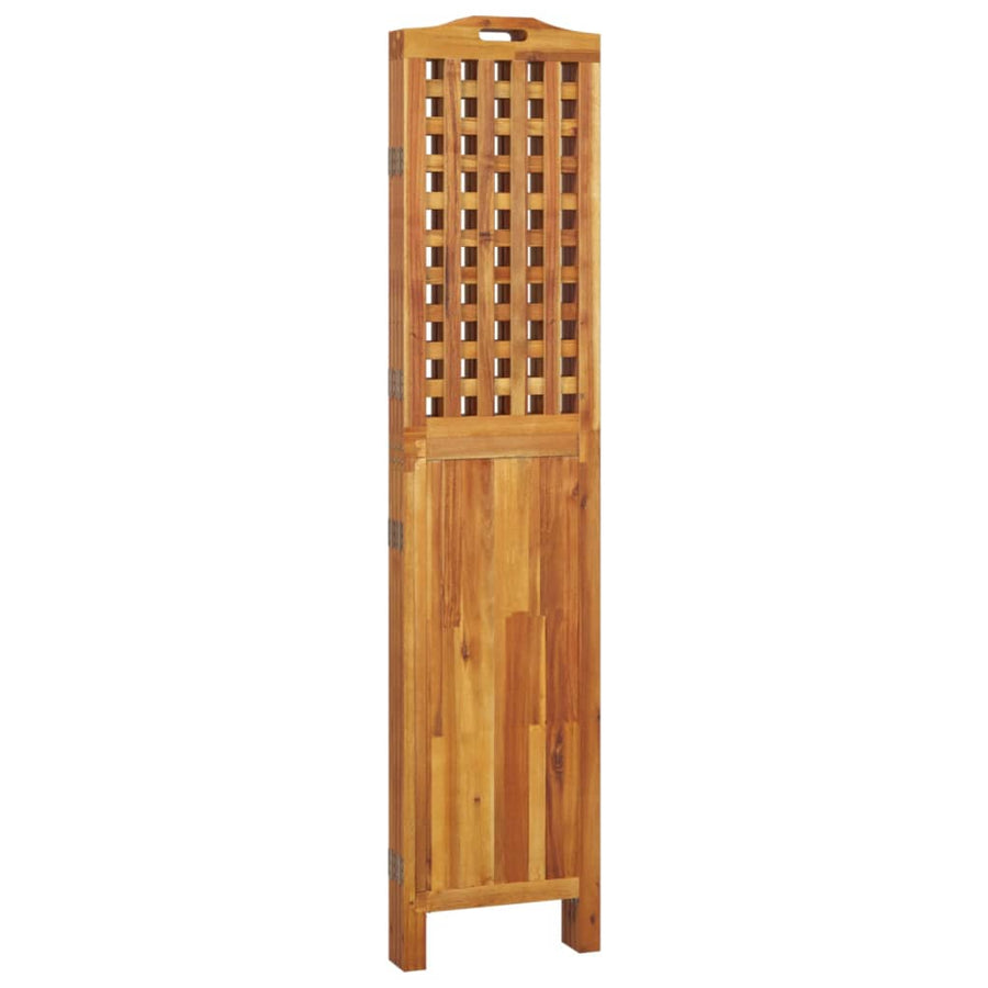 Kamerscherm Met 4 Panelen 162X2X180 Cm Massief Acaciahout