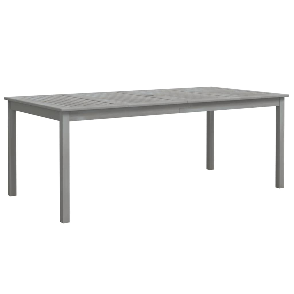 Tuintafel Massief Acaciahout 200 x 100 x 75 cm Grijs