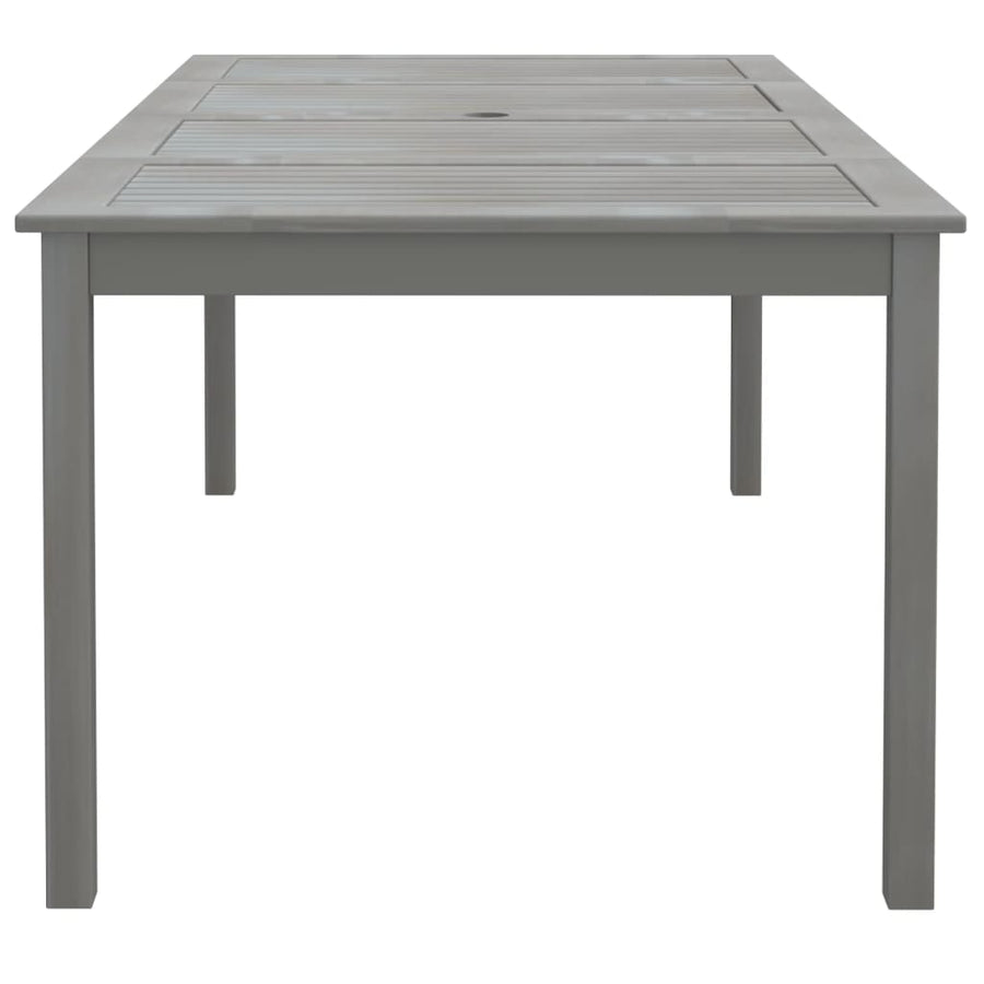 Tuintafel Massief Acaciahout 200 x 100 x 75 cm Grijs