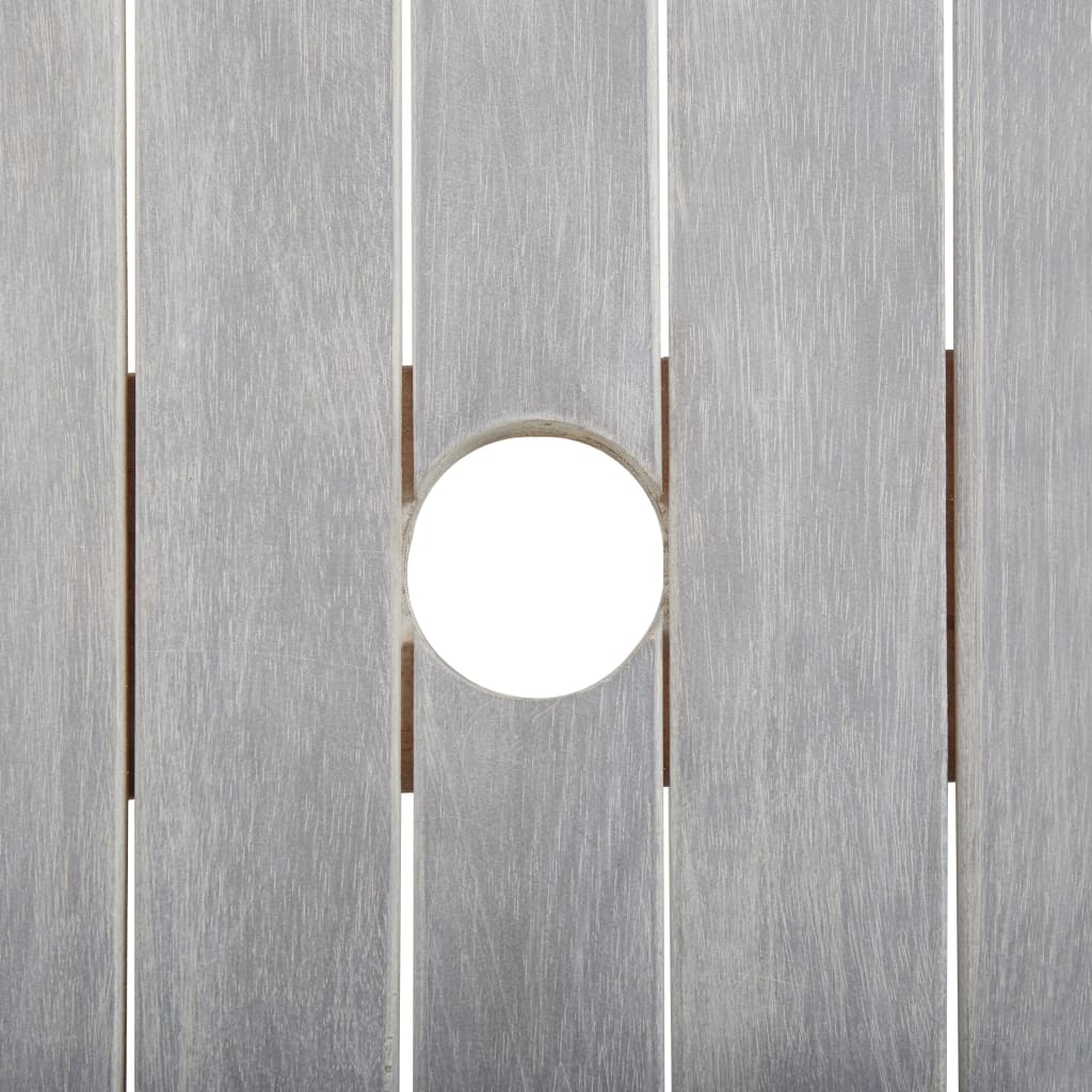 Tuintafel Massief Acaciahout 200 x 100 x 75 cm Grijs
