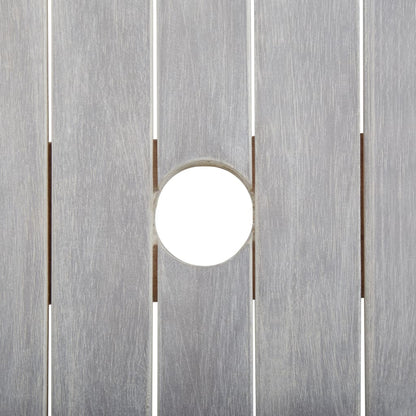 Tuintafel Massief Acaciahout 200 x 100 x 75 cm Grijs