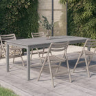 Garden table 200x100x75 cm solid acacia wood grey