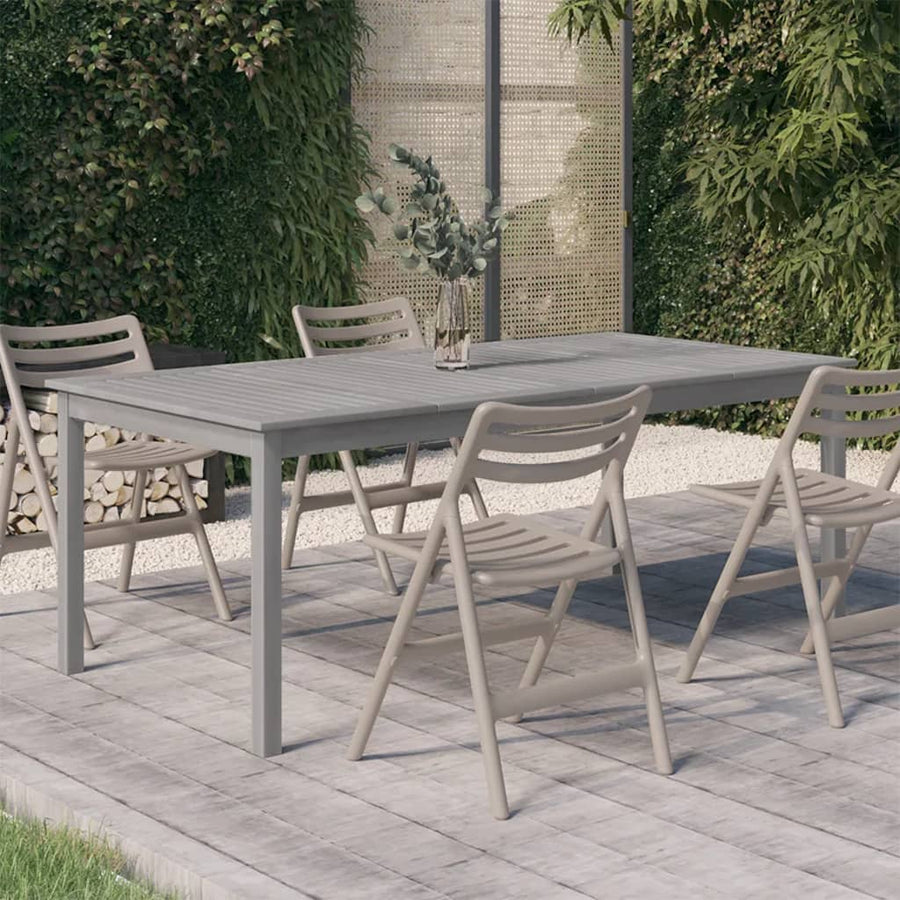 Tuintafel Massief Acaciahout 200 x 100 x 75 cm Grijs
