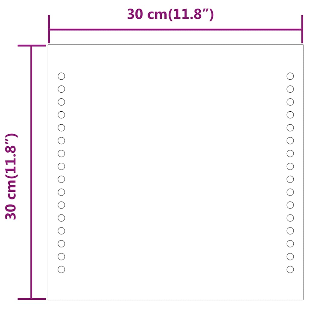 Badkamerspiegel Led 30 x 30 cm