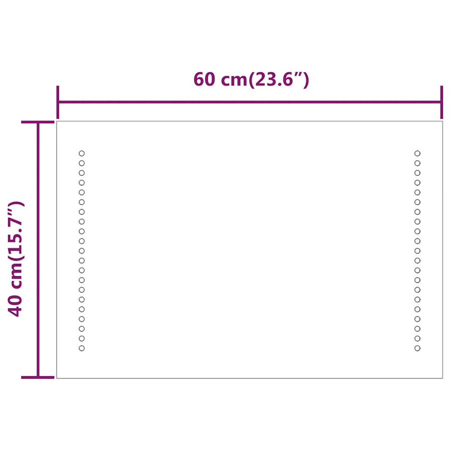 Badkamerspiegel LED 60x40 cm