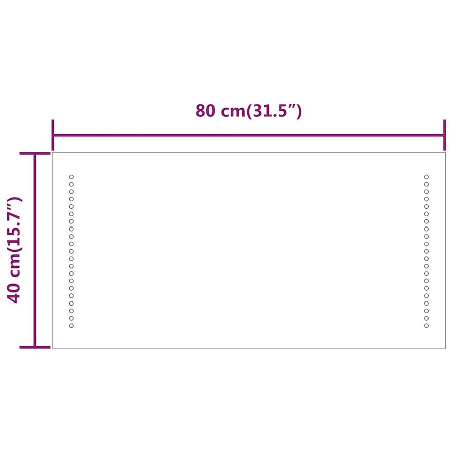 Badkamerspiegel LED 80x40 cm