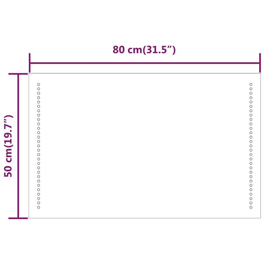 Badkamerspiegel LED 80x50 cm