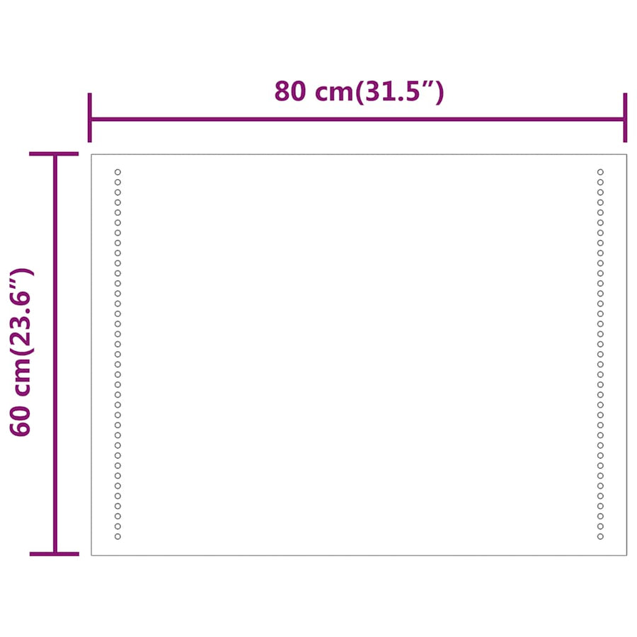 Badkamerspiegel LED 80x60 cm