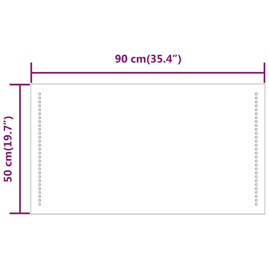 Badkamerspiegel LED 90x50 cm