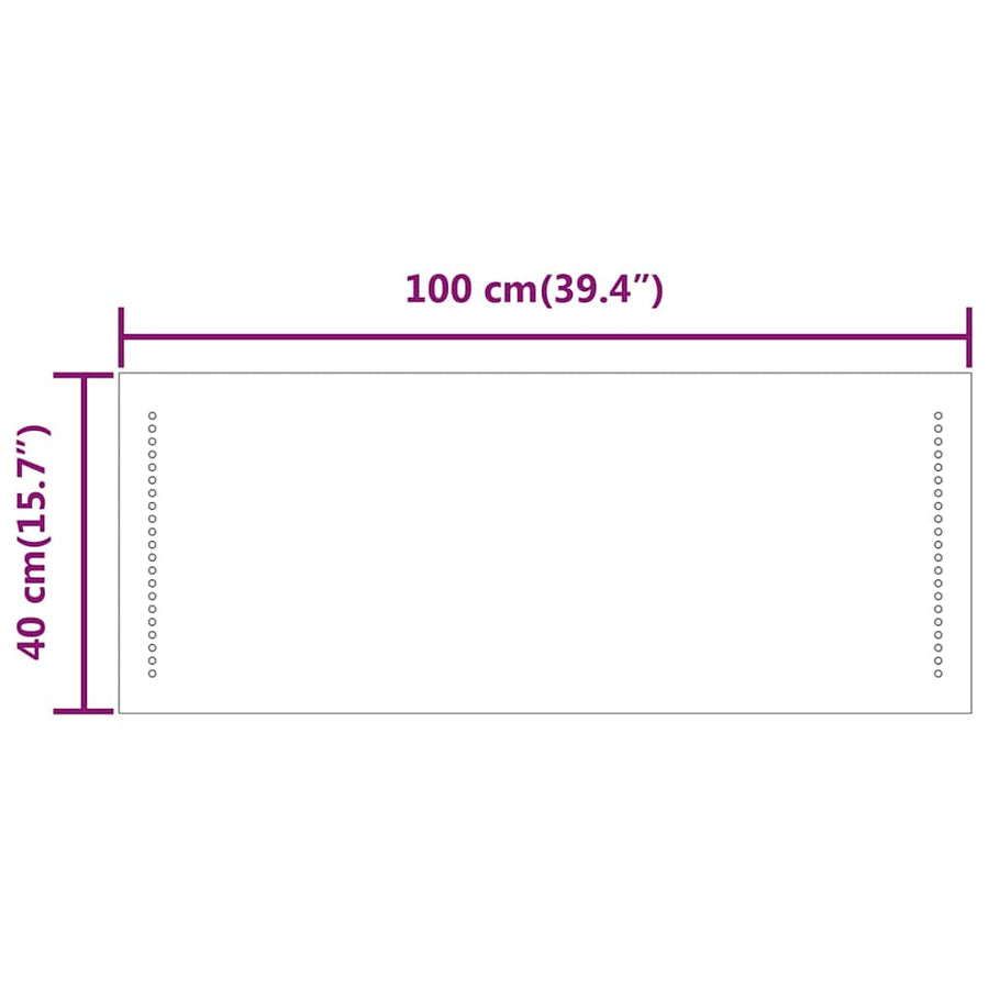 Badkamerspiegel LED 100x40 cm
