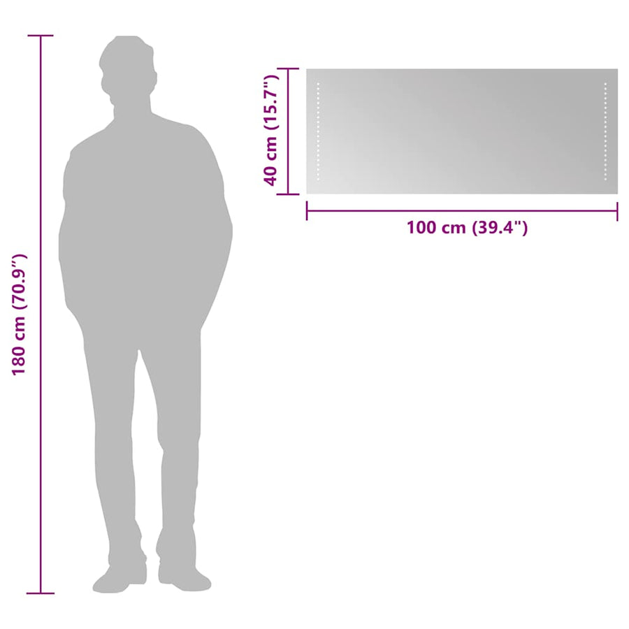 Badkamerspiegel LED 100x40 cm