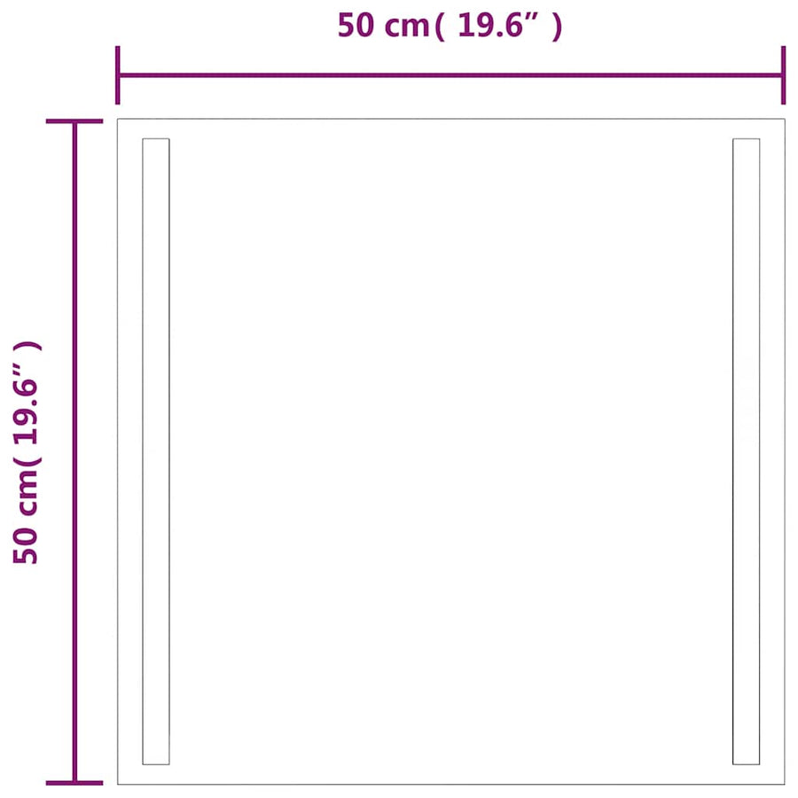Badkamerspiegel LED 50x50 cm