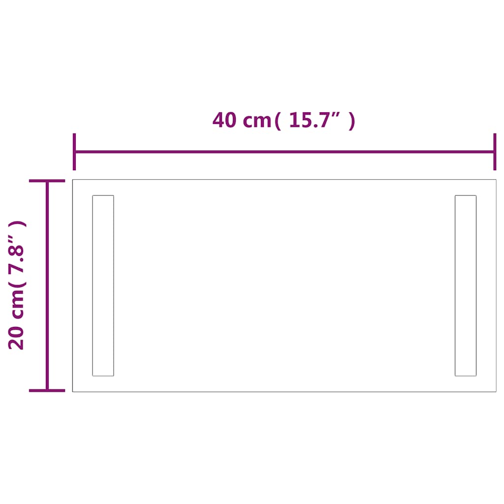 Badkamerspiegel LED 40x20 cm