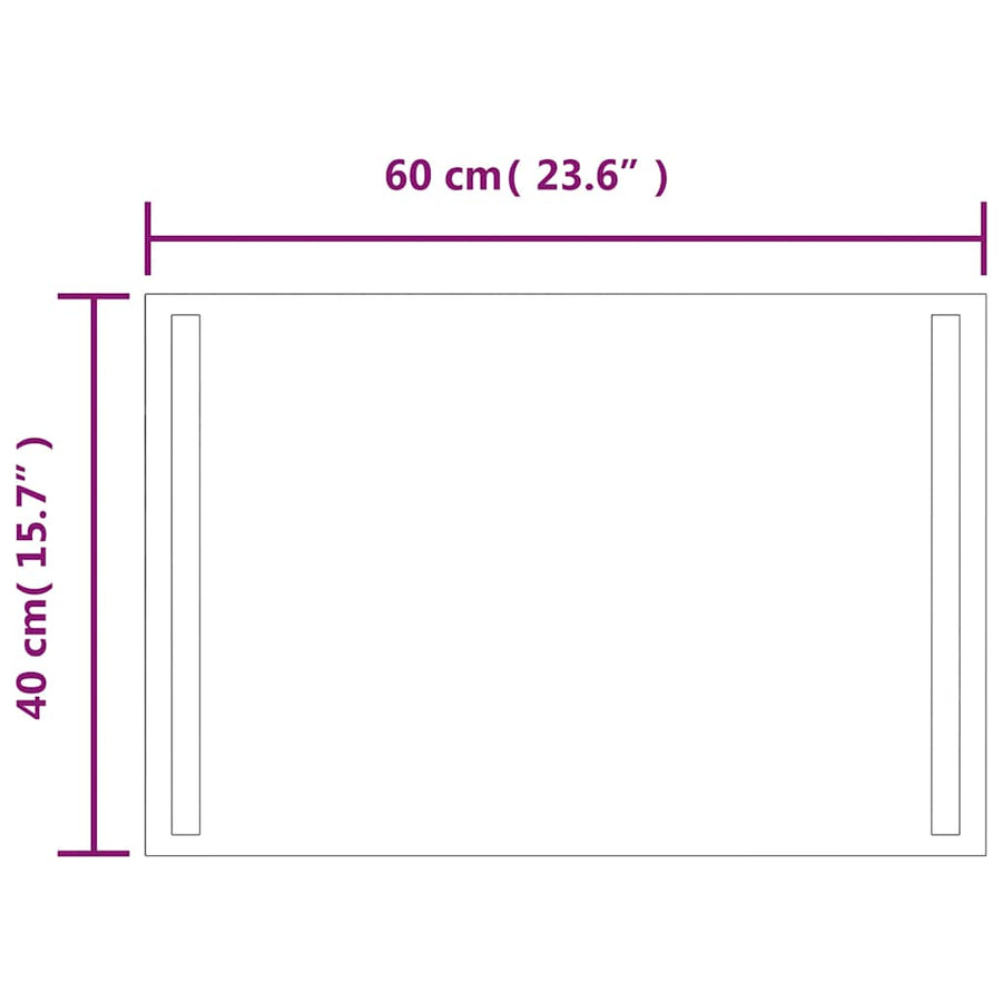 Badkamerspiegel Led 60 x 40 cm