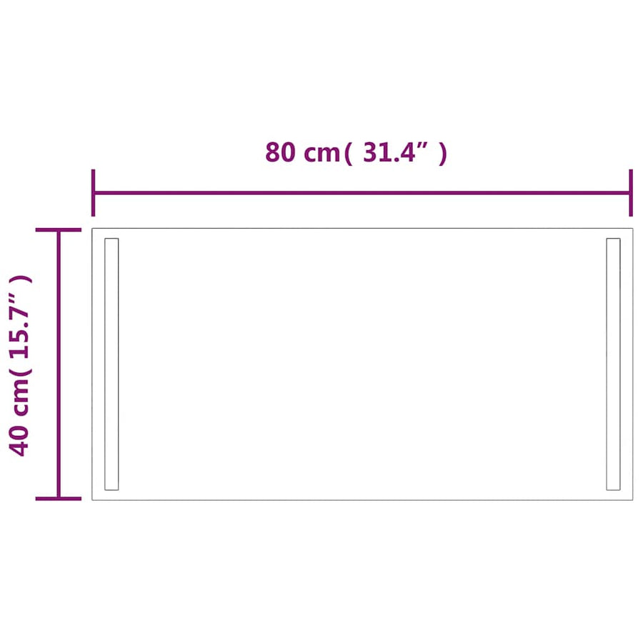 Badkamerspiegel LED 80x40 cm