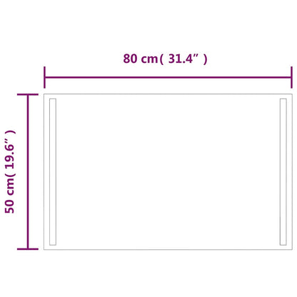 Badkamerspiegel LED 80x50 cm