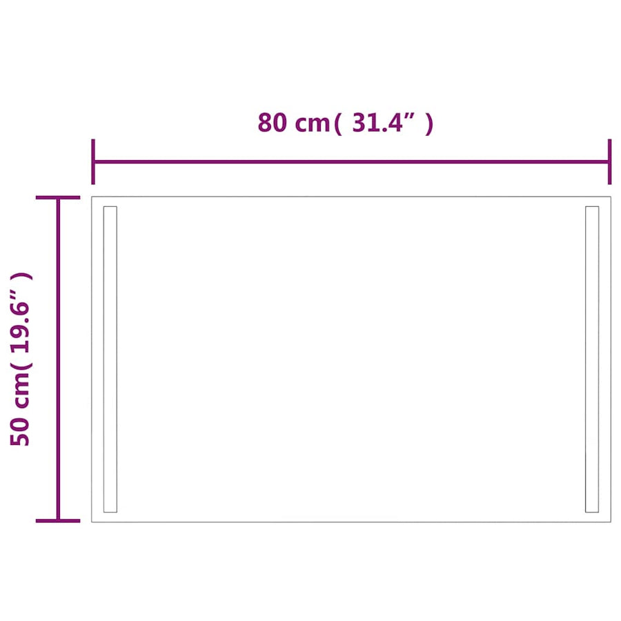 Badkamerspiegel LED 80x50 cm