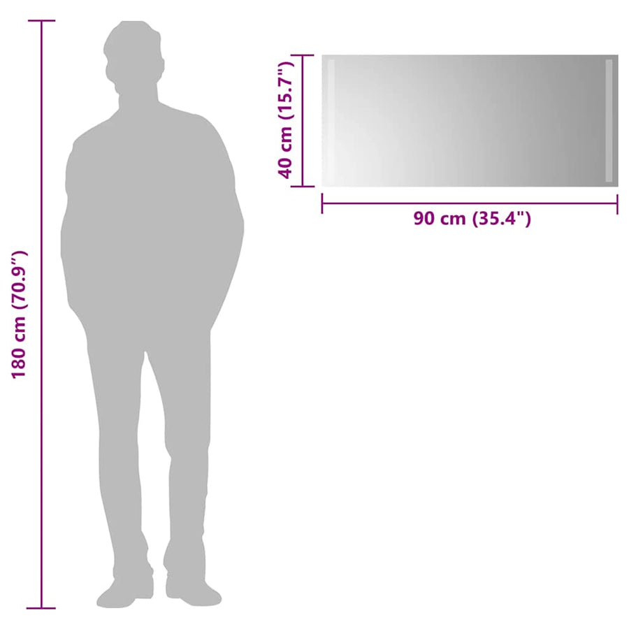 Badkamerspiegel LED 90x40 cm