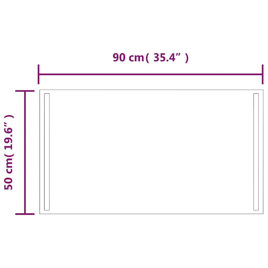 Badkamerspiegel Led 90X50 Cm
