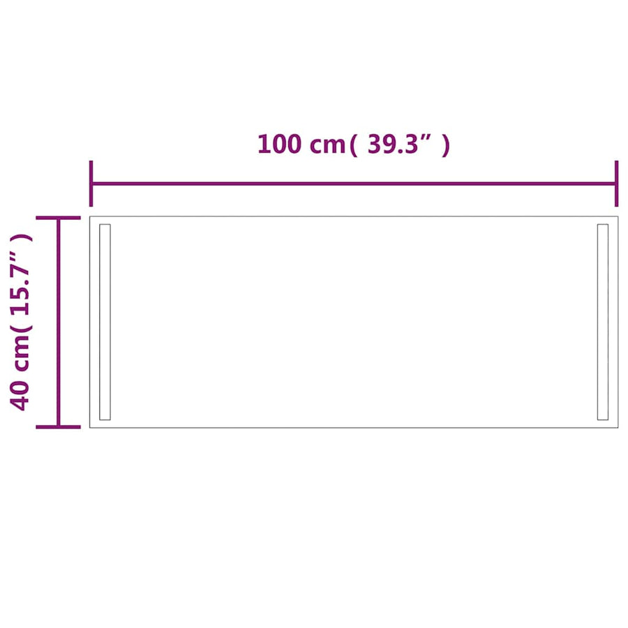 Badkamerspiegel Led 100 x 40 cm