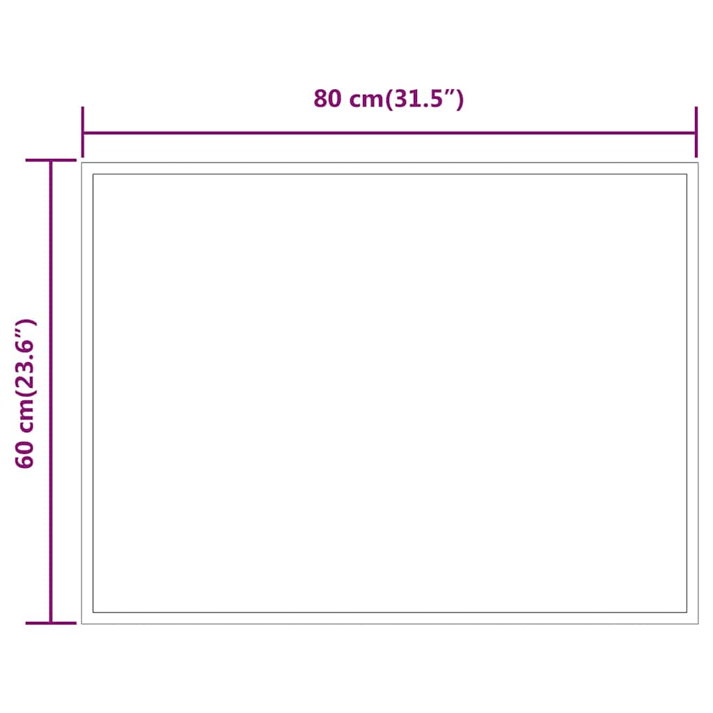 Badkamerspiegel Led 80 x 60 cm