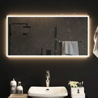 Badkamerspiegel LED 100x50 cm transparant