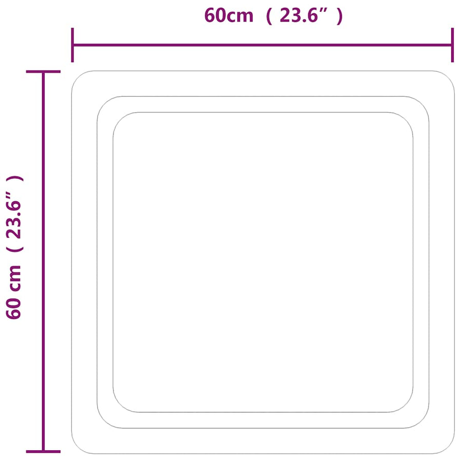 Badkamerspiegel LED 60x60 cm