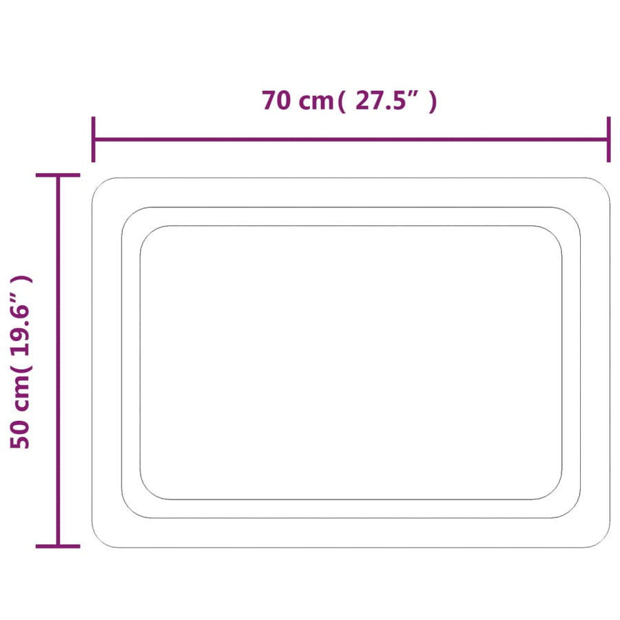 Badkamerspiegel LED 70x50 cm 70 x 50 cm