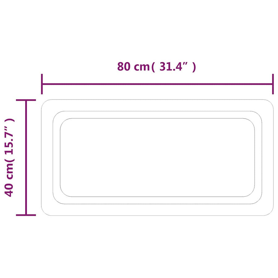 Badkamerspiegel LED 80x40 cm