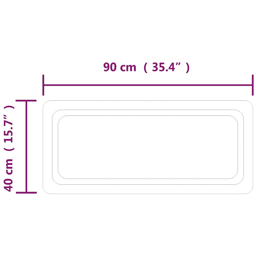 Badkamerspiegel LED 90x40 cm