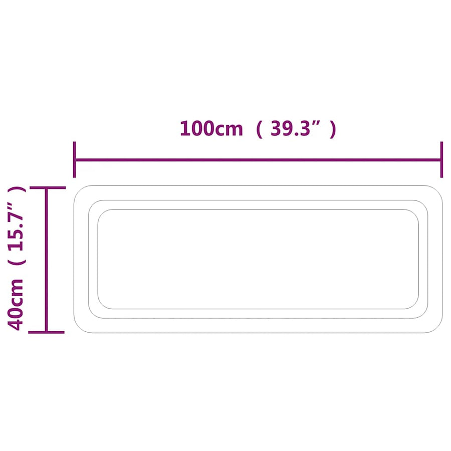 Badkamerspiegel LED 100x40 cm