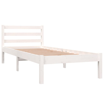 Bedframe Massief Grenenhout 2Ft6 Small Single 75 x 190 cm Wit