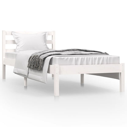 Bedframe Massief Grenenhout 2Ft6 Small Single 75 x 190 cm Wit