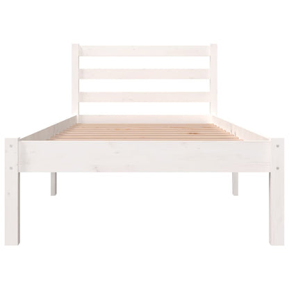 Bedframe Massief Grenenhout 2Ft6 Small Single 75 x 190 cm Wit