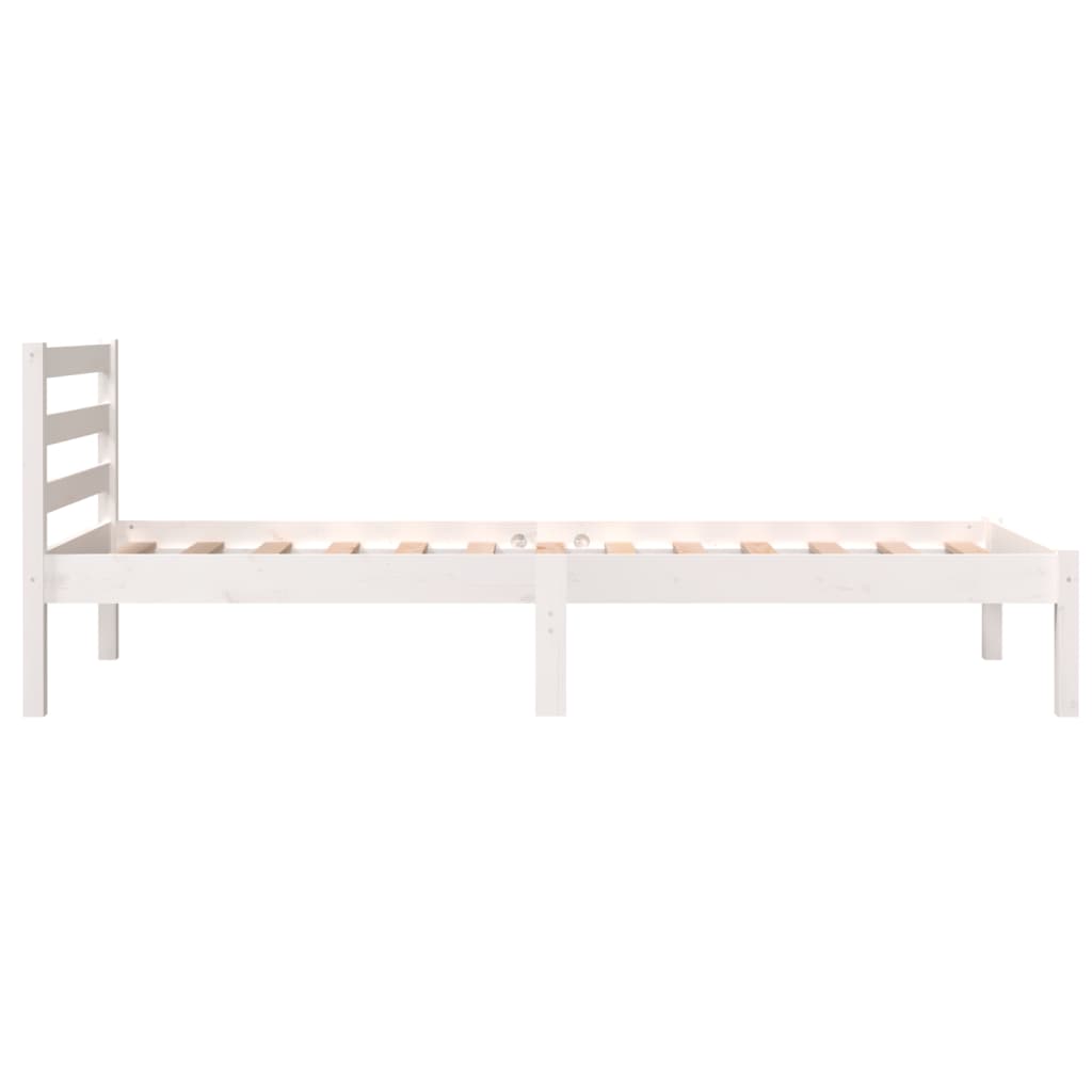 Bedframe Massief Grenenhout 2Ft6 Small Single 75 x 190 cm Wit