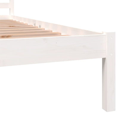 Bedframe Massief Grenenhout 2Ft6 Small Single 75 x 190 cm Wit