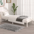 Bedframe massief grenenhout wit 75x190 cm