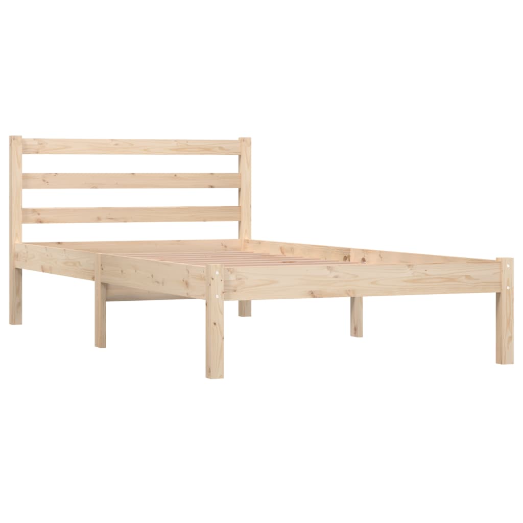Bedframe Massief Grenenhout Single 90 x 190 cm Naturel