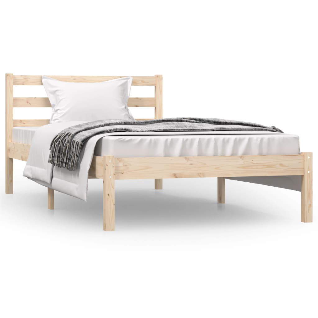 Bedframe Massief Grenenhout Single 90 x 190 cm Naturel
