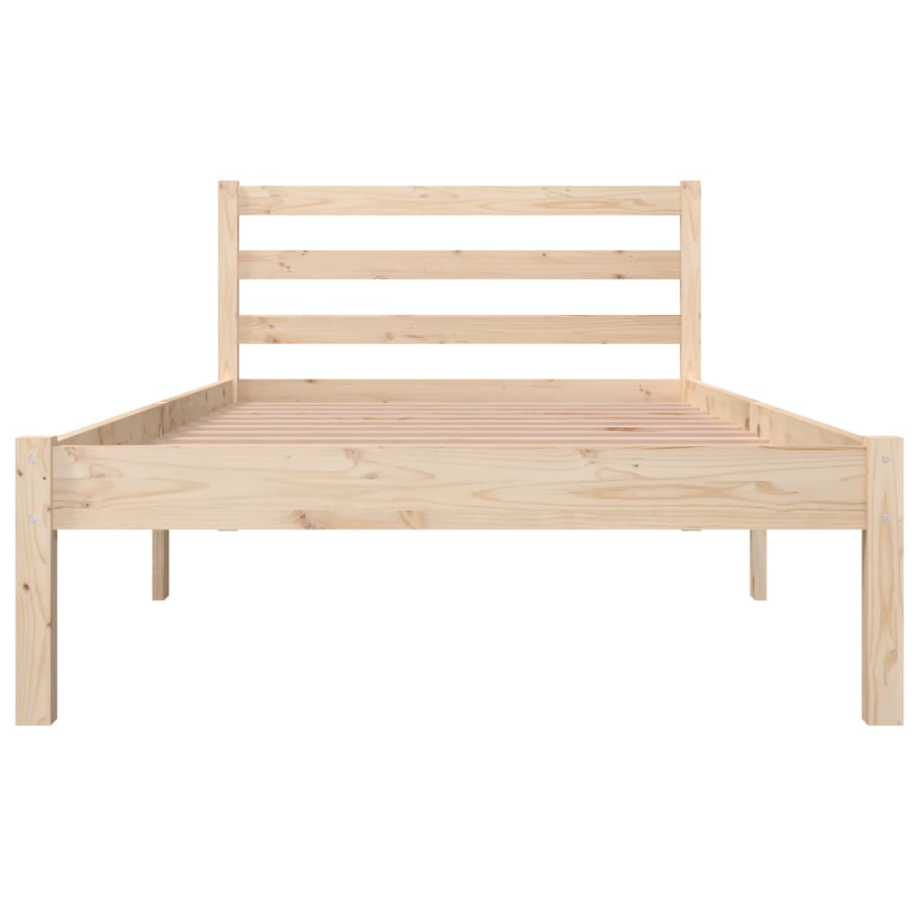 Bedframe Massief Grenenhout Single 90 x 190 cm Naturel