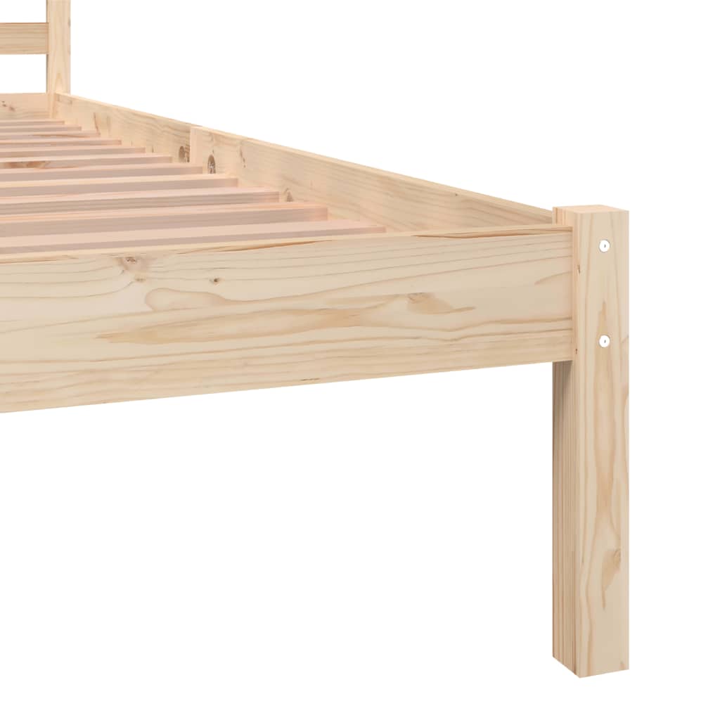 Bedframe Massief Grenenhout Single 90 x 190 cm Naturel