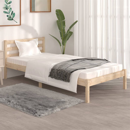 Bedframe Massief Grenenhout Single 90 x 190 cm Naturel