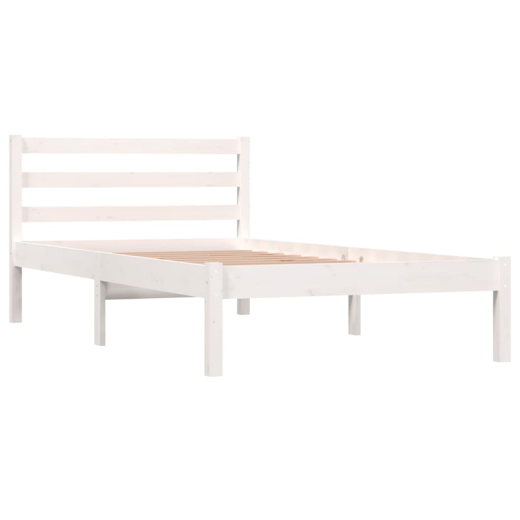 Bedframe Massief Grenenhout 3Ft Single 90 x 190 cm Wit