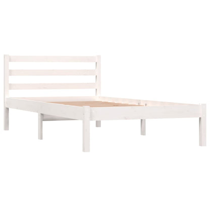 Bedframe Massief Grenenhout 3Ft Single 90 x 190 cm Wit