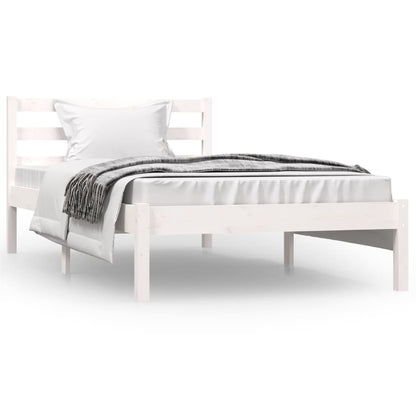 Bedframe Massief Grenenhout 3Ft Single 90 x 190 cm Wit