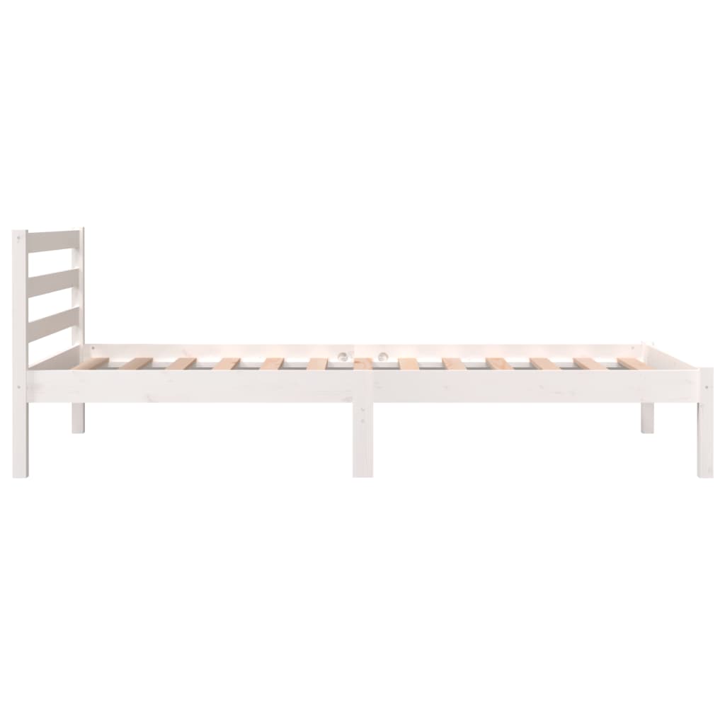 Bedframe Massief Grenenhout 3Ft Single 90 x 190 cm Wit