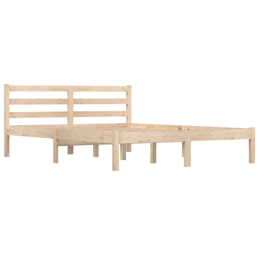 Bedframe Massief Grenenhout 120 x 190 cm Naturel