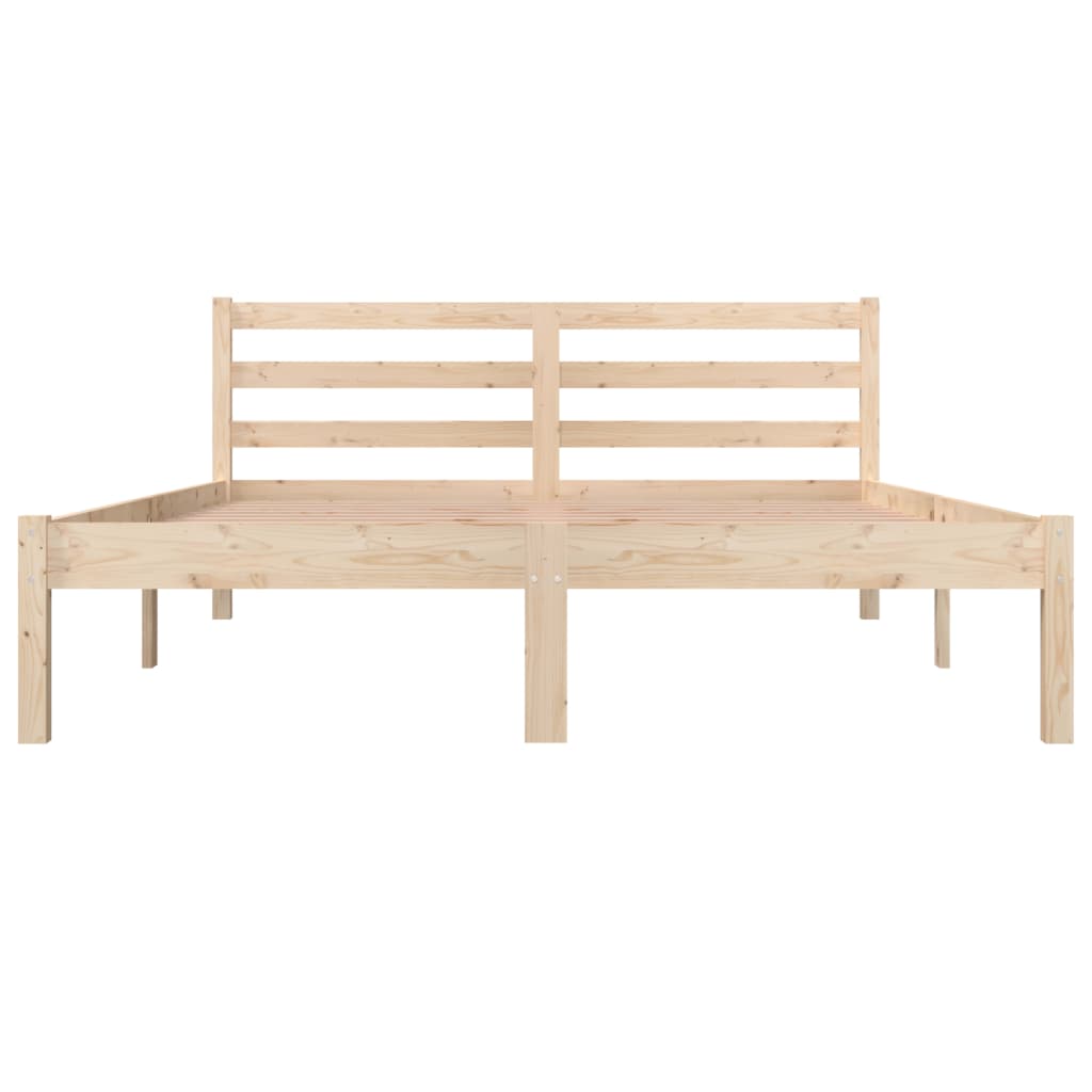 Bedframe Massief Grenenhout 120 x 190 cm Naturel