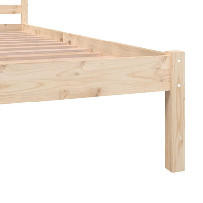 Bedframe Massief Grenenhout 120 x 190 cm Naturel