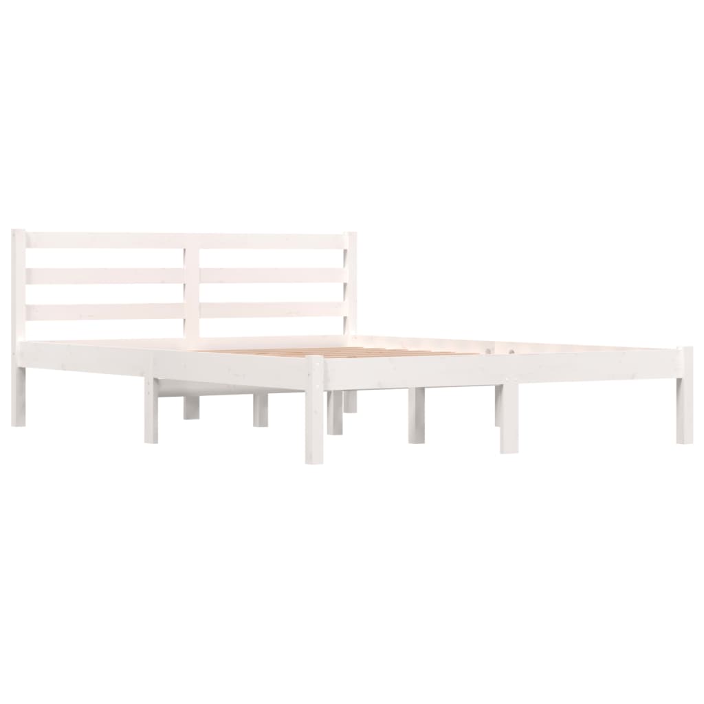 Bedframe Massief Grenenhout 4Ft Small Double 120 x 190 cm Wit